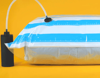 Bolsa de vacío con bomba eléctrica, bolsa de almacenamiento al vacío para ahorrar espacio, reutilizable para viajes y uso doméstico